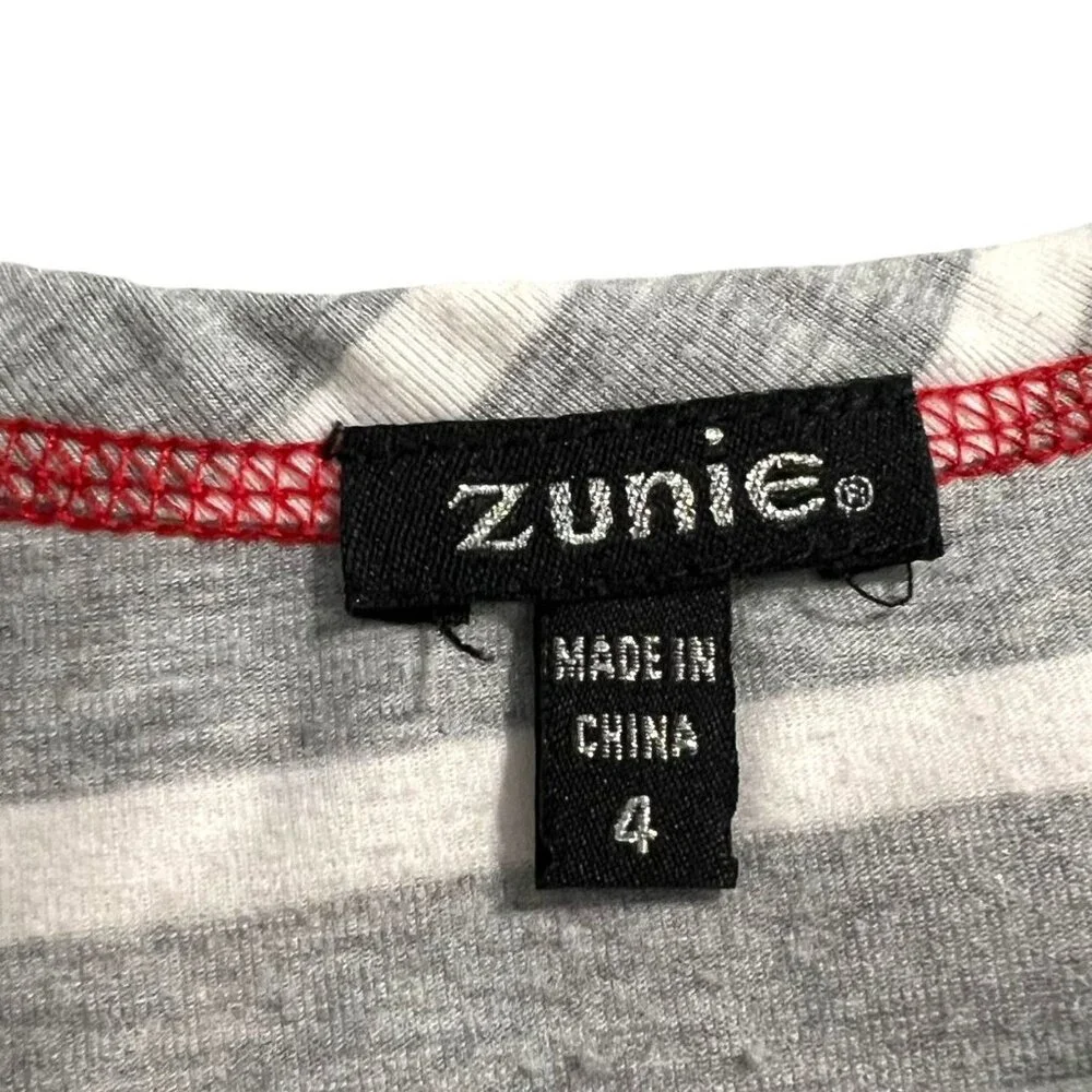 Zunie 4Y Holiday Striped Sequins & Tulle Dress